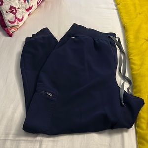Figs Zamora jogger scrub pants navy blue XL petite